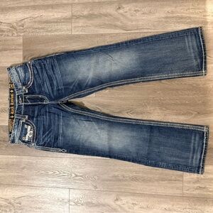 Rock Revival Dark Blue Bootcut Jeans CLARK